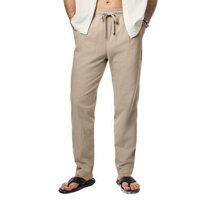 Pantalón de algodón hombre color caqui