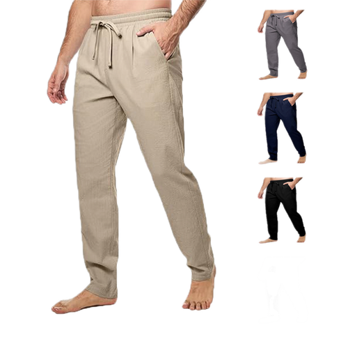 Pantalón de algodón hombre, corte suelto