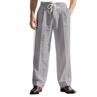 Pantalón de lino hombre color gris
