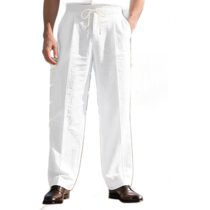 Pantalón de lino hombre, corte suelto