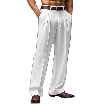 Pantalón de algodón hombre con bolsillo, corte suelto