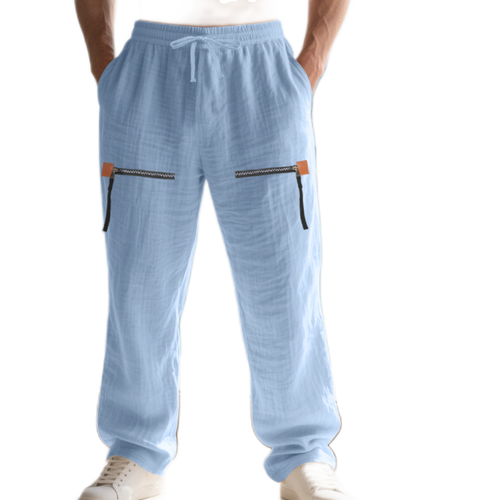 Pantalón de lino hombre, corte suelto