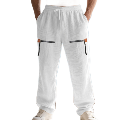 Pantalón de lino hombre color blanco