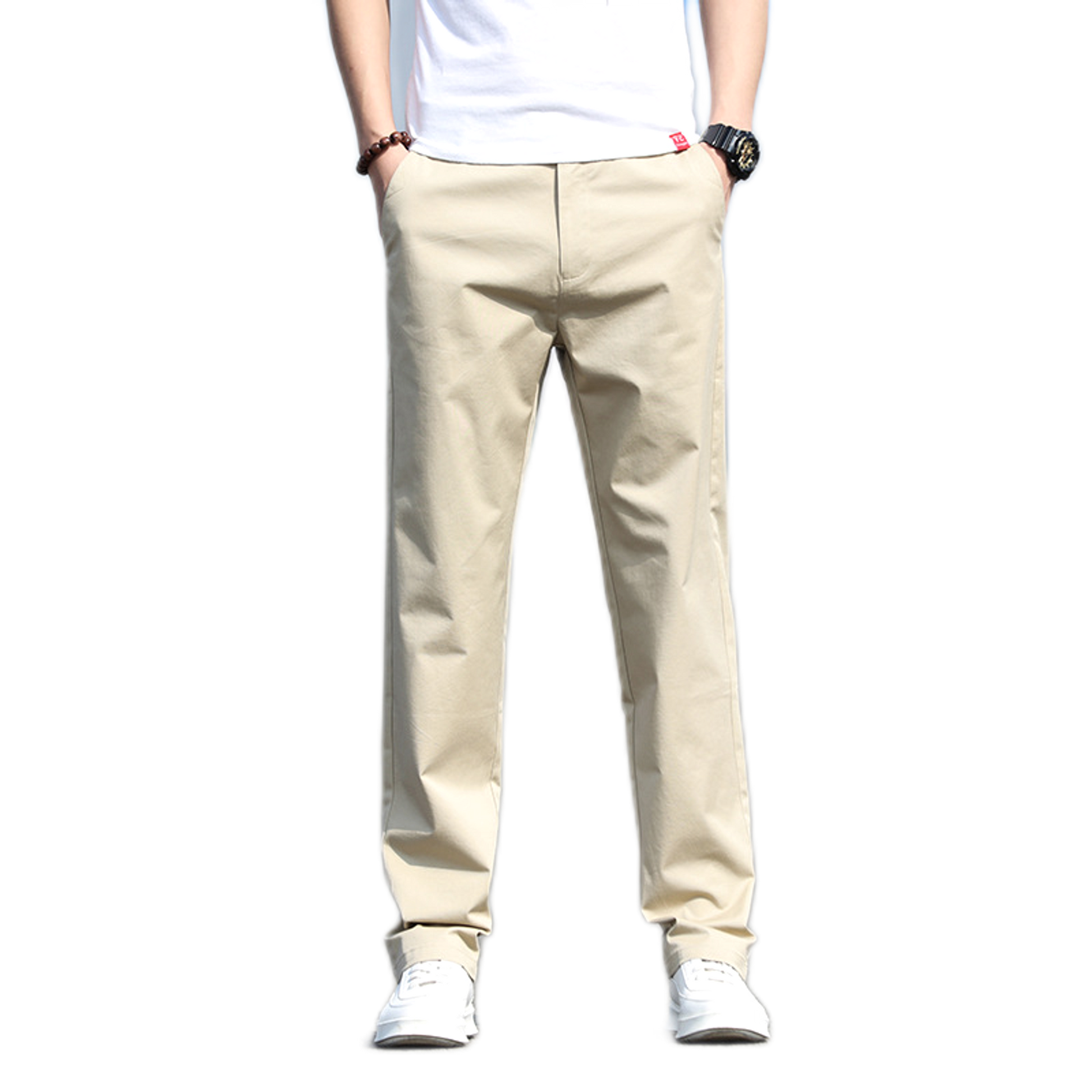 Pantalón de algodón hombre, tonos neutros