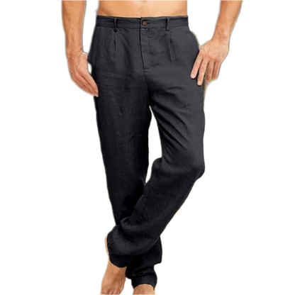 Pantalón de algodón hombre color negro