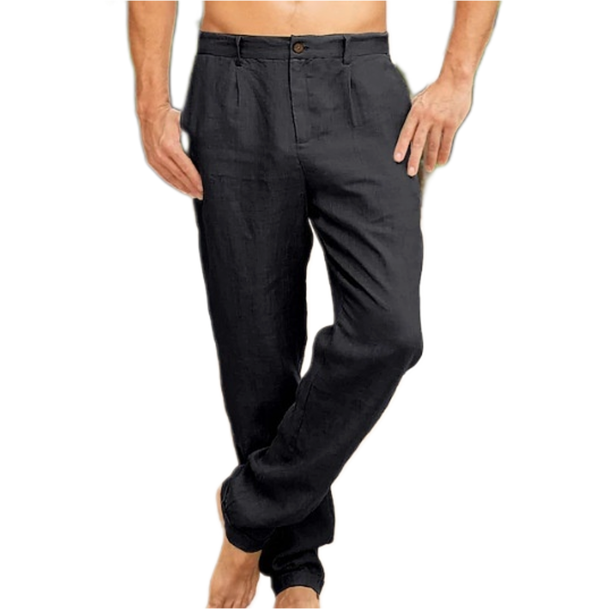 Pantalón de algodón hombre, corte suelto