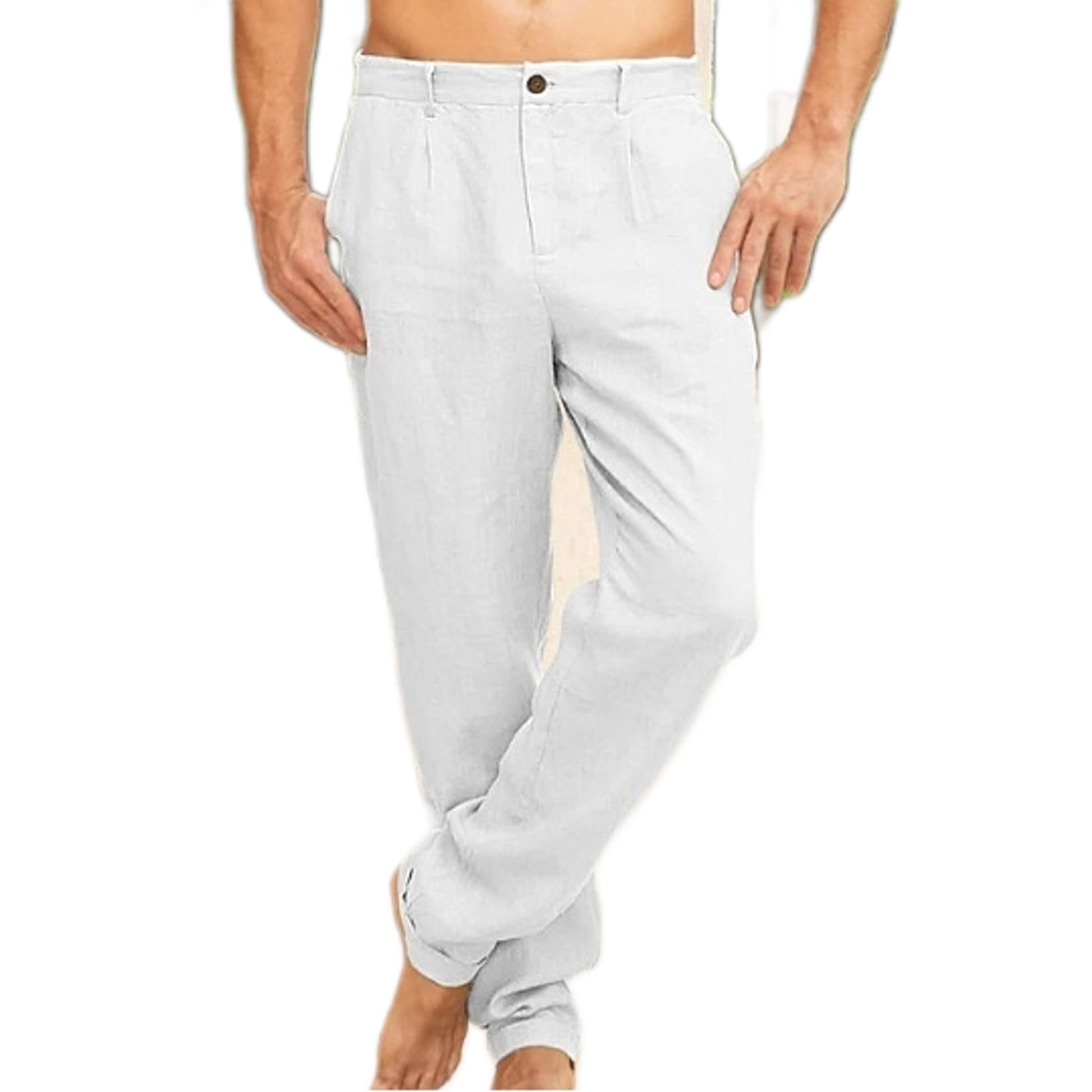Pantalón de algodón hombre, corte suelto