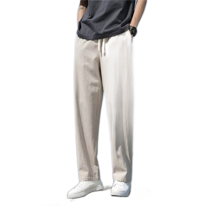 Pantalón de algodón hombre color albaricoque