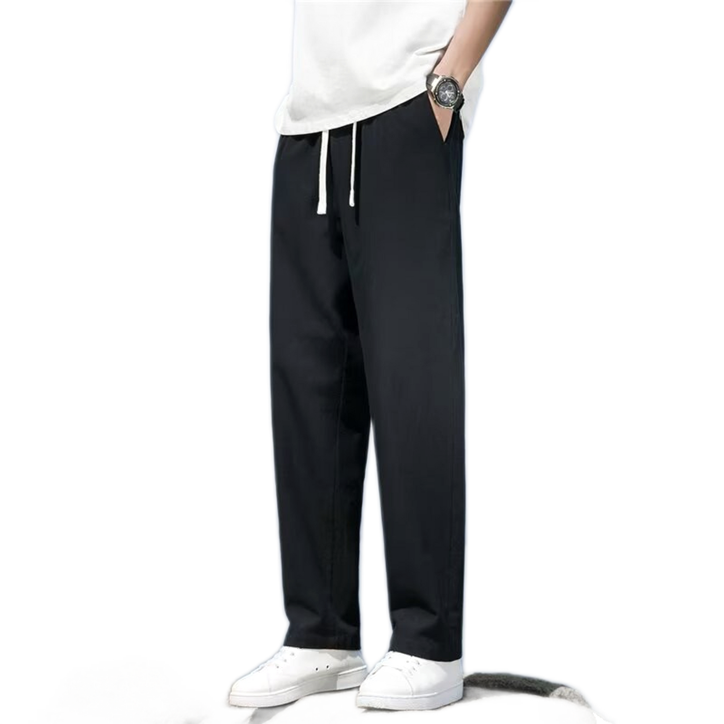 Pantalón de algodón hombre, corte suelto