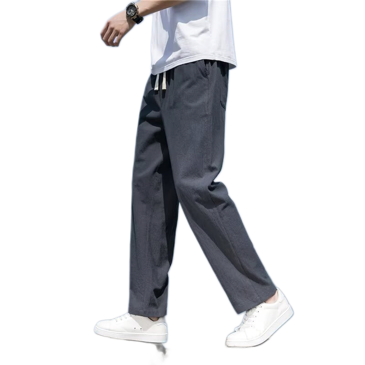 Pantalón de algodón hombre, corte suelto
