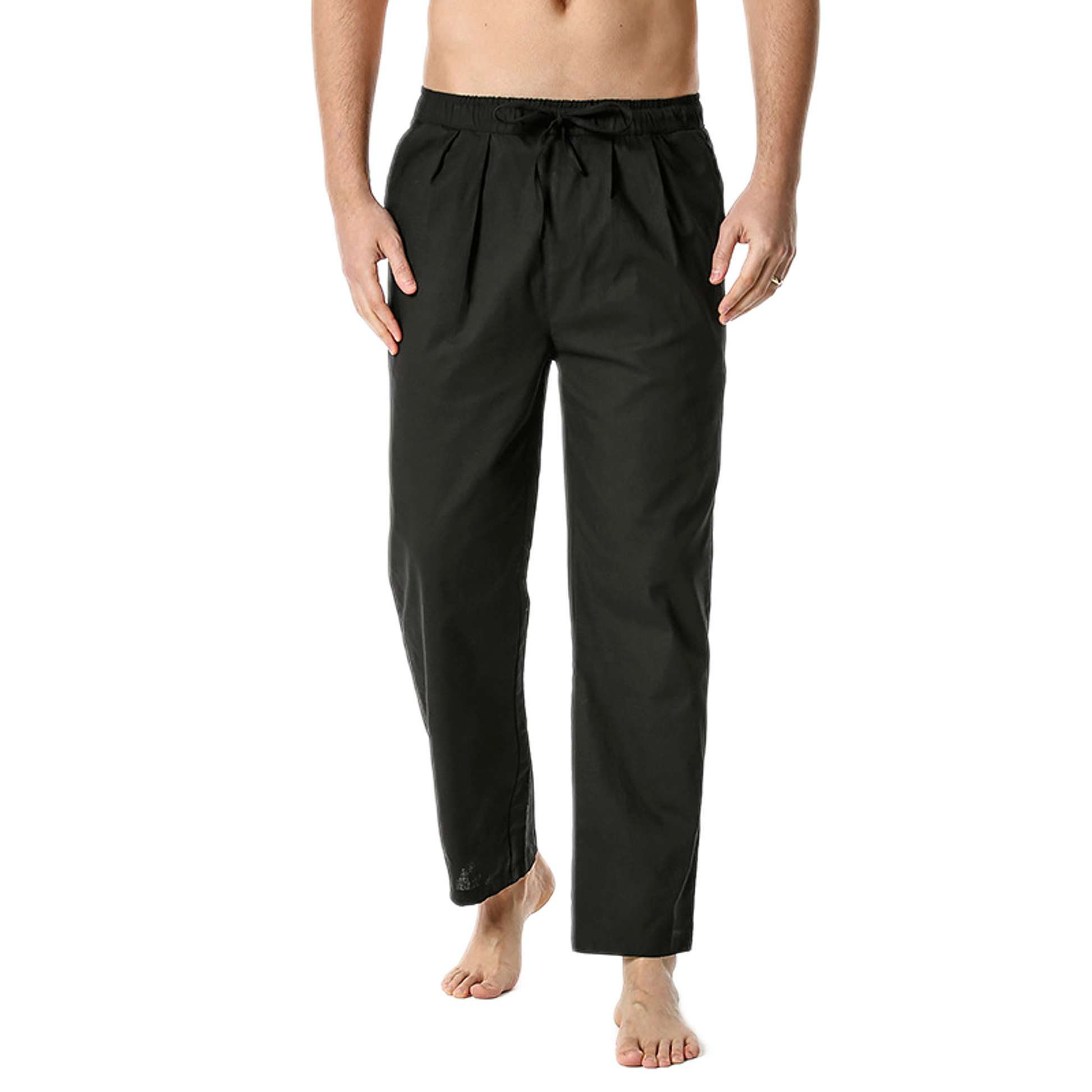 Pantalón de algodón hombre color negro
