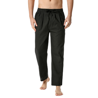 Pantalón de algodón hombre color negro