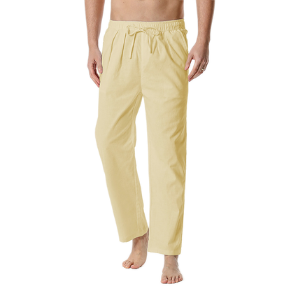 Pantalón de algodón hombre color caqui