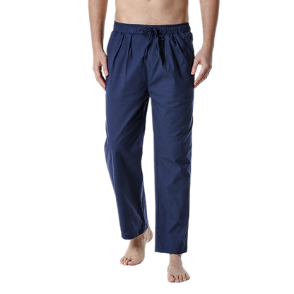 Pantalón de algodón hombre color azul marino