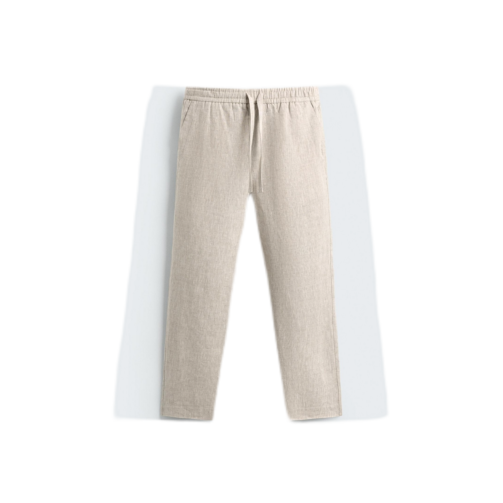 Pantalón de lino hombre color beige