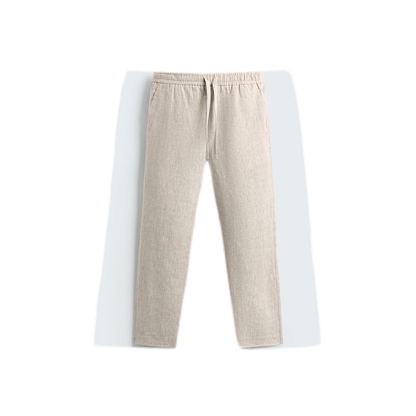 Pantalón de lino hombre color beige