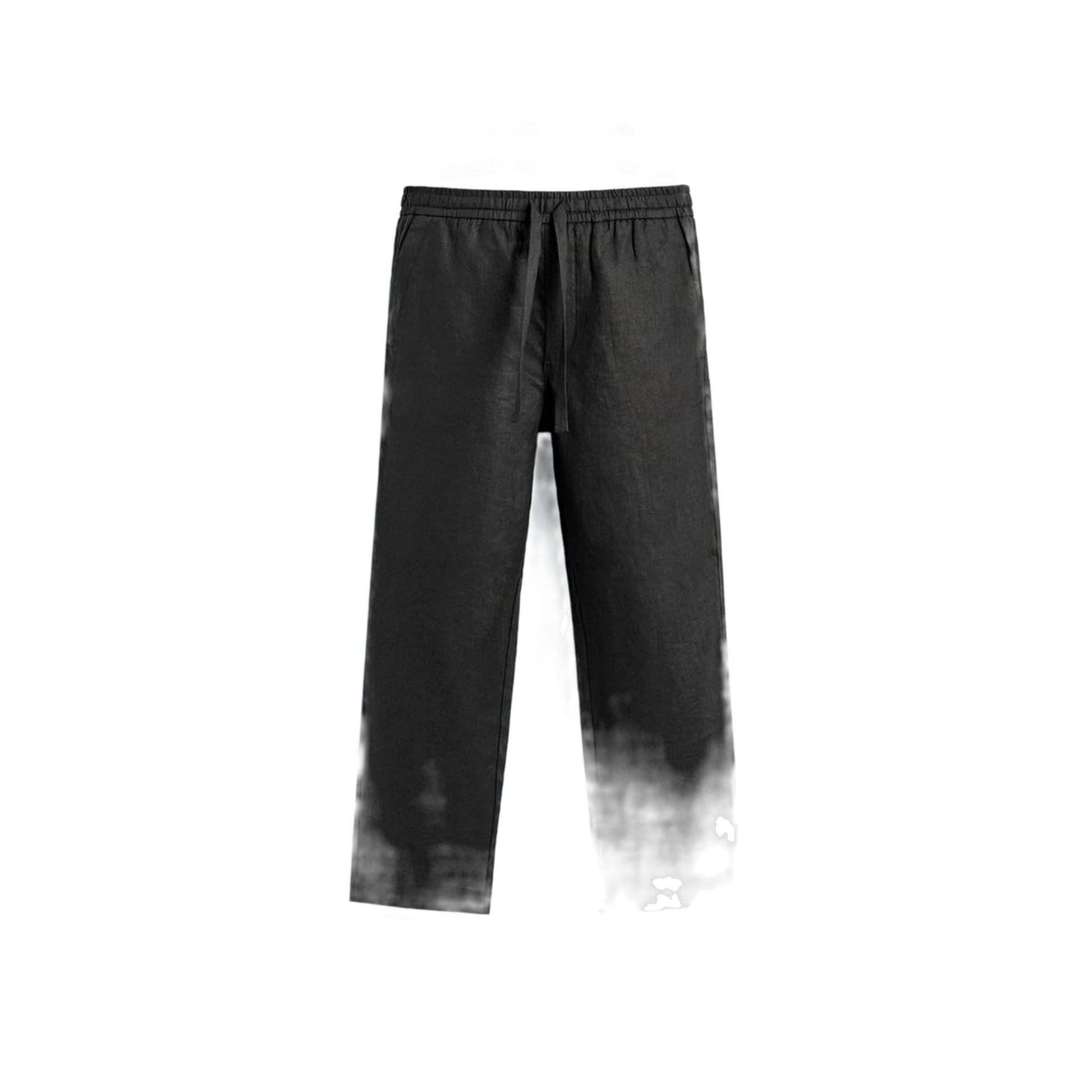 Pantalón de lino hombre color negro