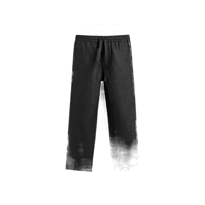 Pantalón de lino hombre color negro