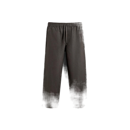 Pantalón de lino hombre color verde oscuro