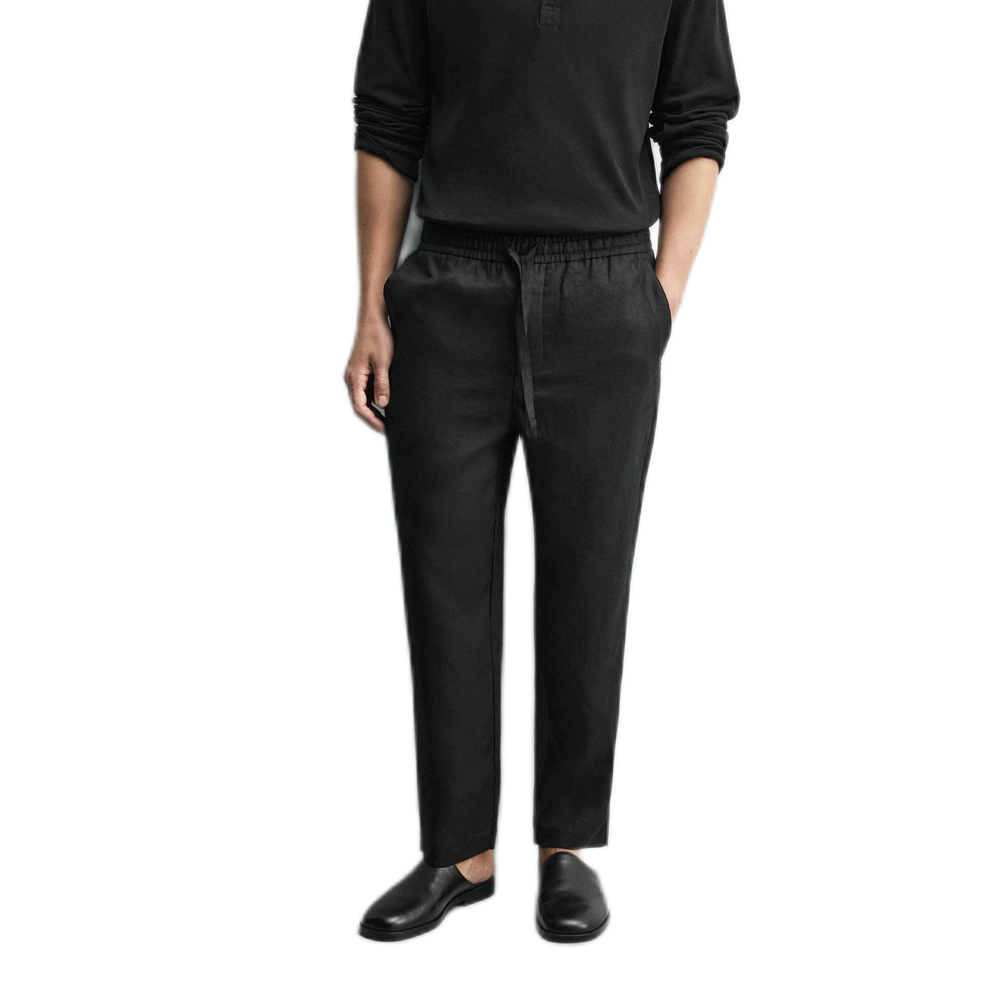 Pantalón de lino hombre, corte suelto