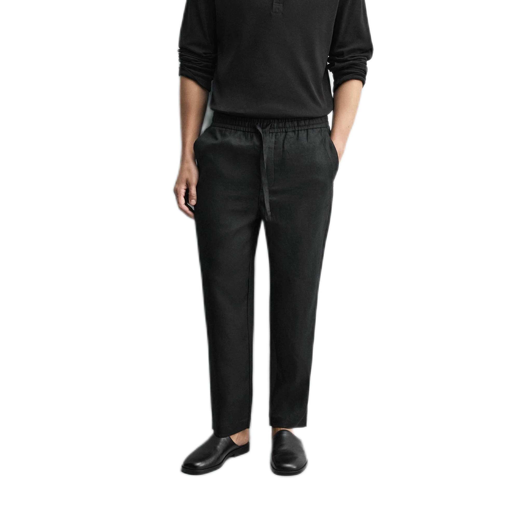 Pantalón de lino hombre, corte suelto