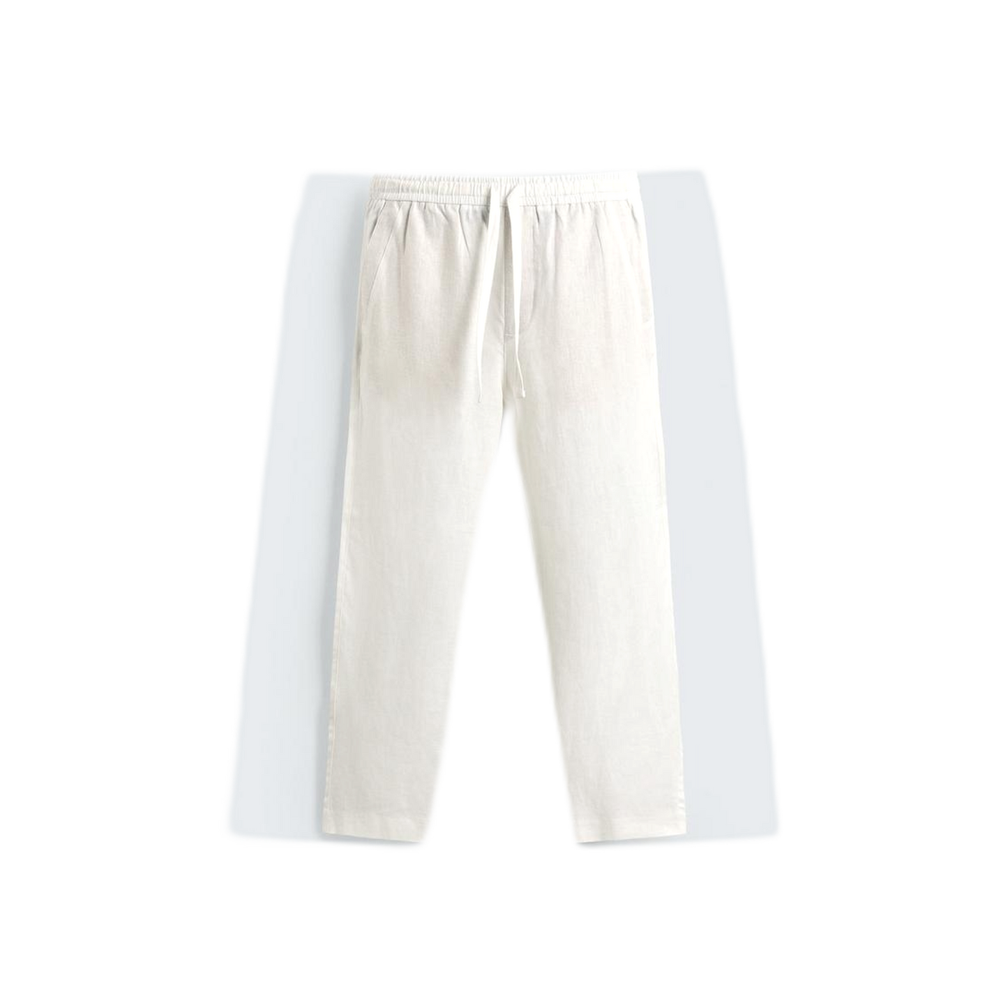 Pantalón de lino hombre color blanco