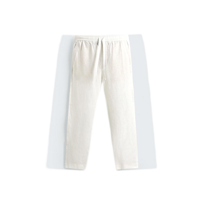 Pantalón de lino hombre color blanco