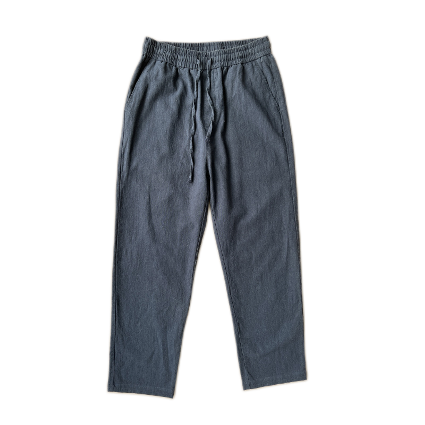 Pantalón de lino hombre color azul marino