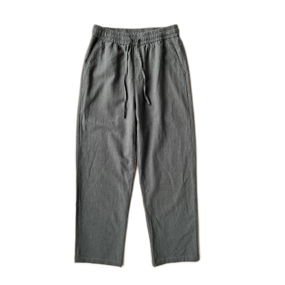 Pantalón de lino hombre color gris humo