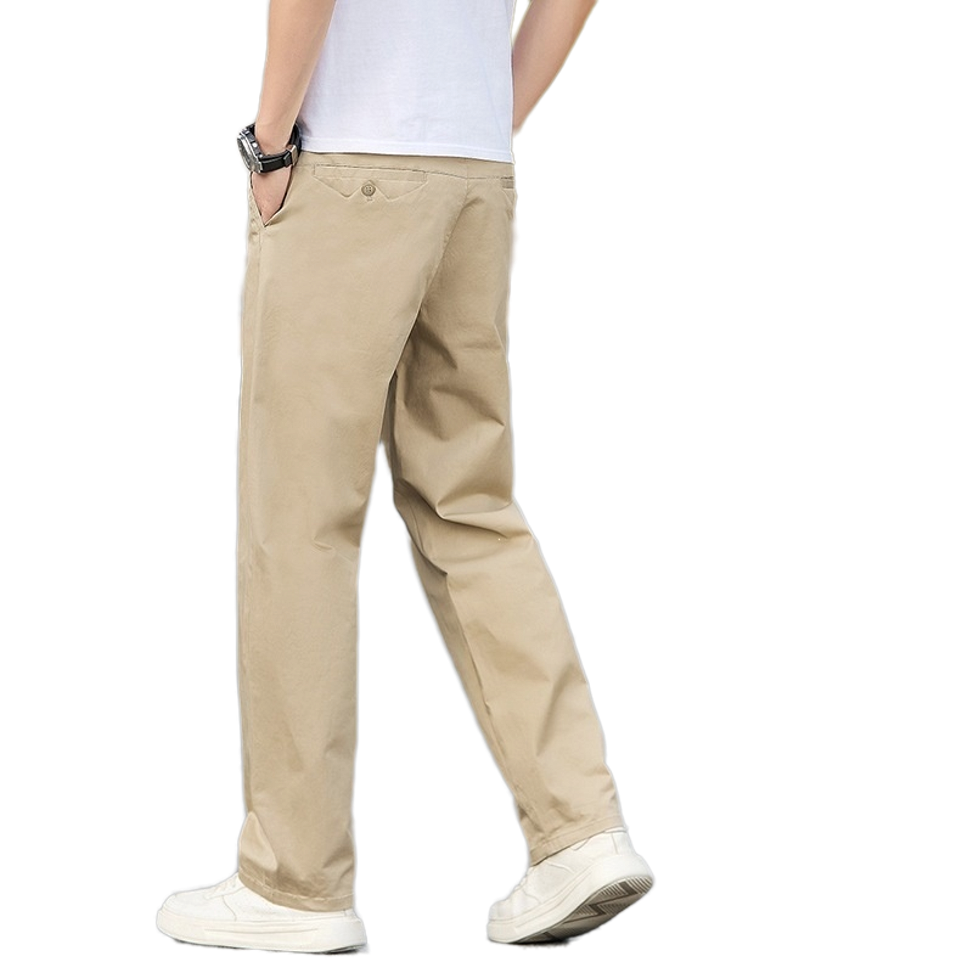 Pantalón de algodón hombre, corte suelto