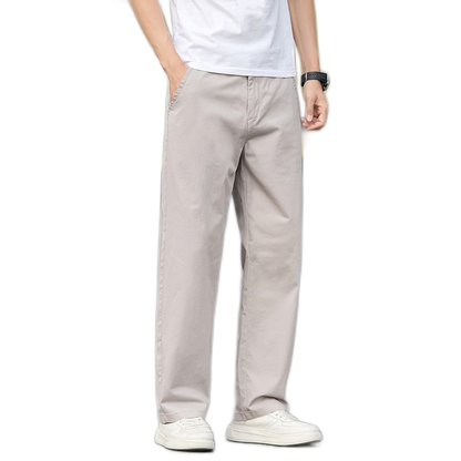 Pantalón de algodón hombre color gris claro