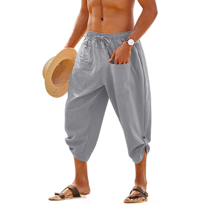 Pantalón de algodón hombre color gris