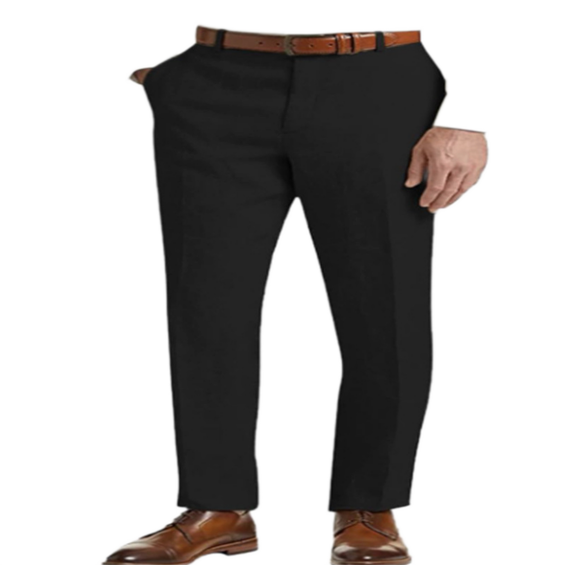 Pantalón de lino hombre color negro
