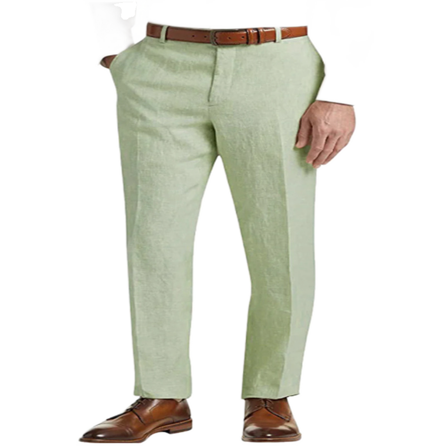 Pantalón de lino hombre, corte regular