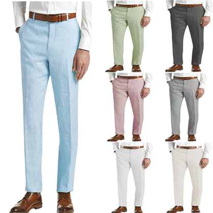 Pantalón de lino hombre, corte regular