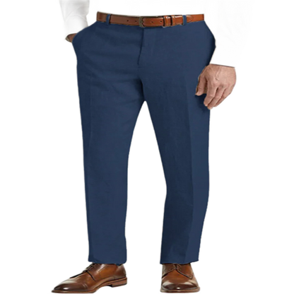 Pantalón de lino hombre color azul marino