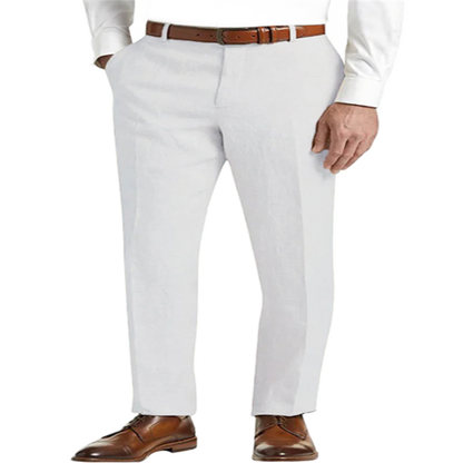 Pantalón de lino hombre color blanco