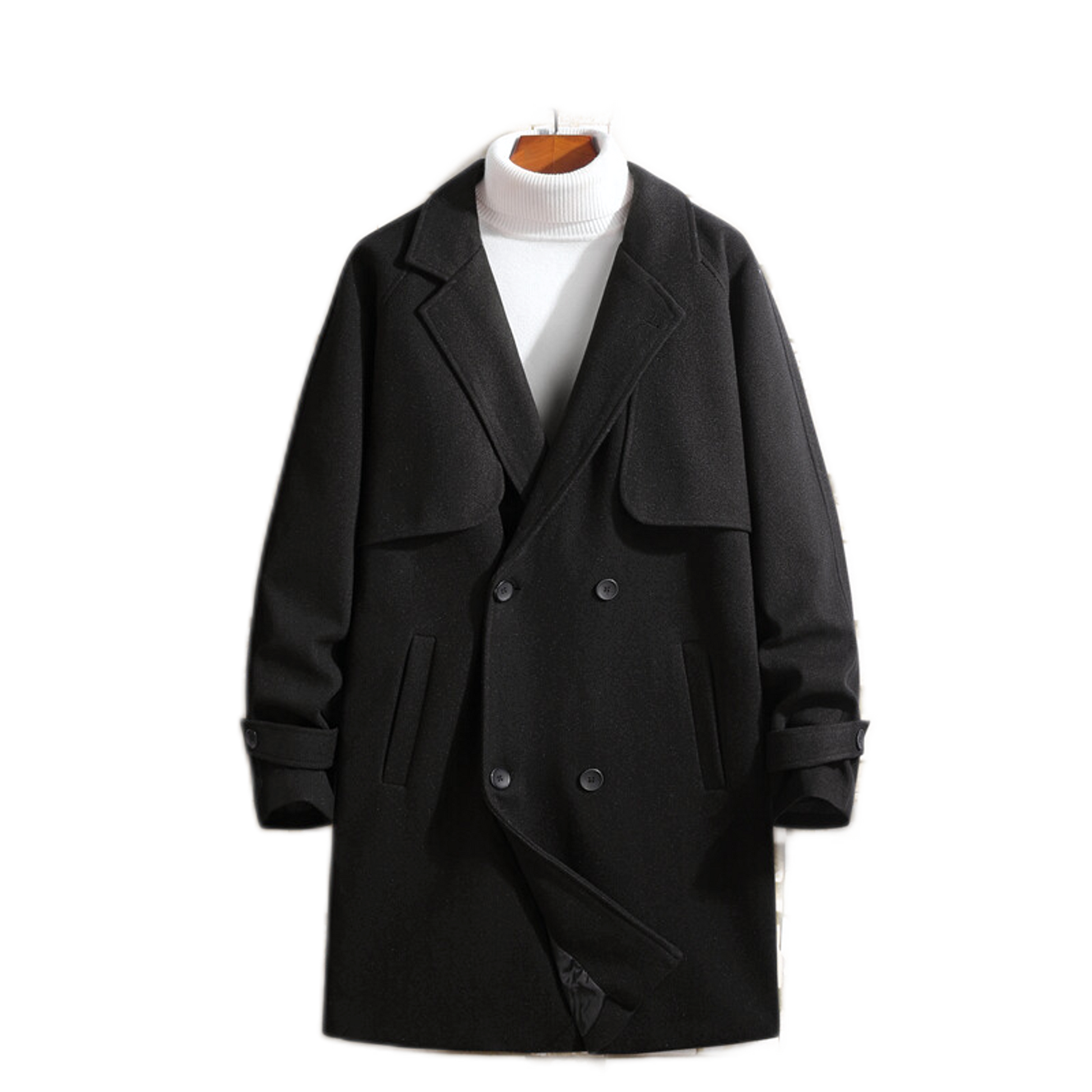Chaqueta de lana hombre color negro