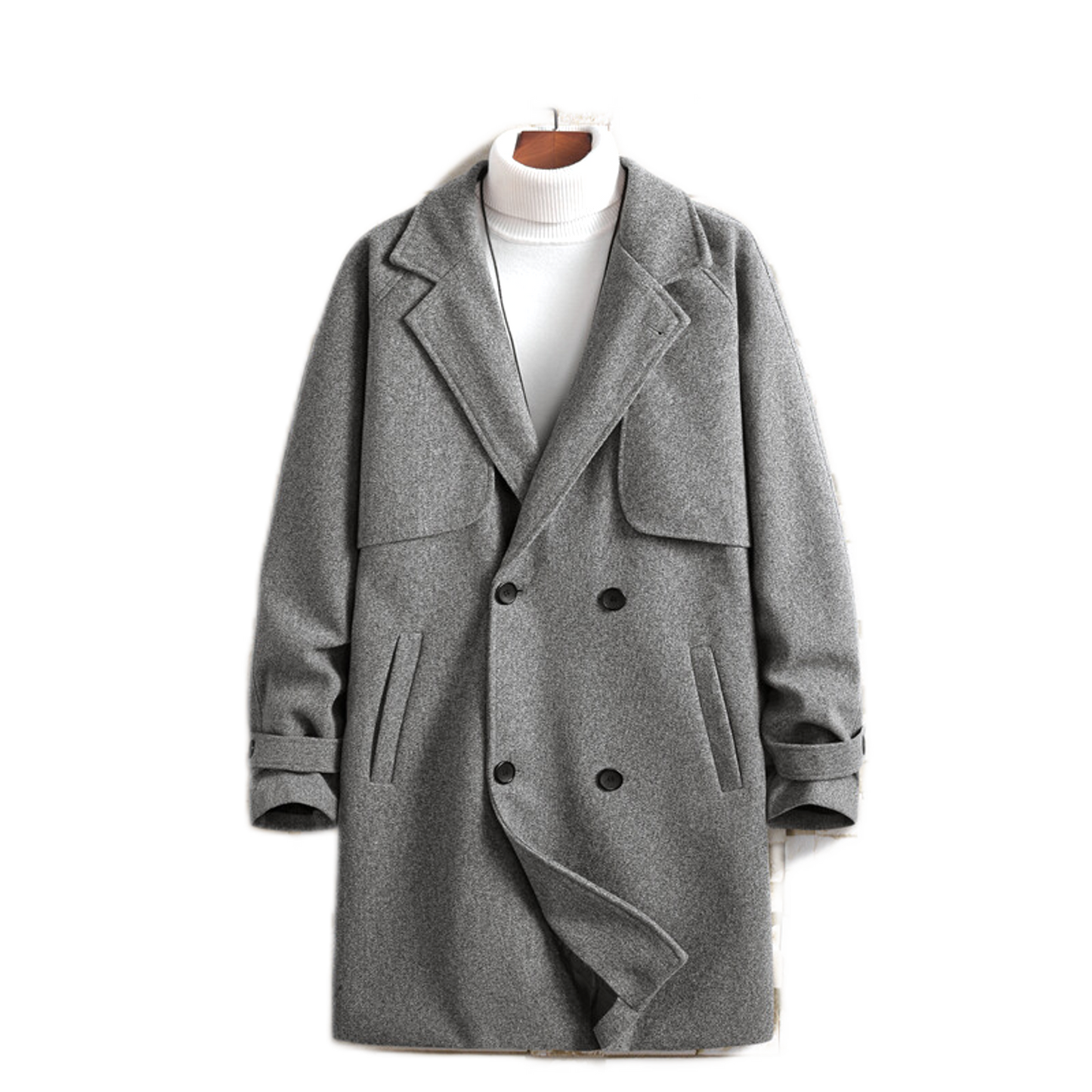 Chaqueta de lana hombre color gris