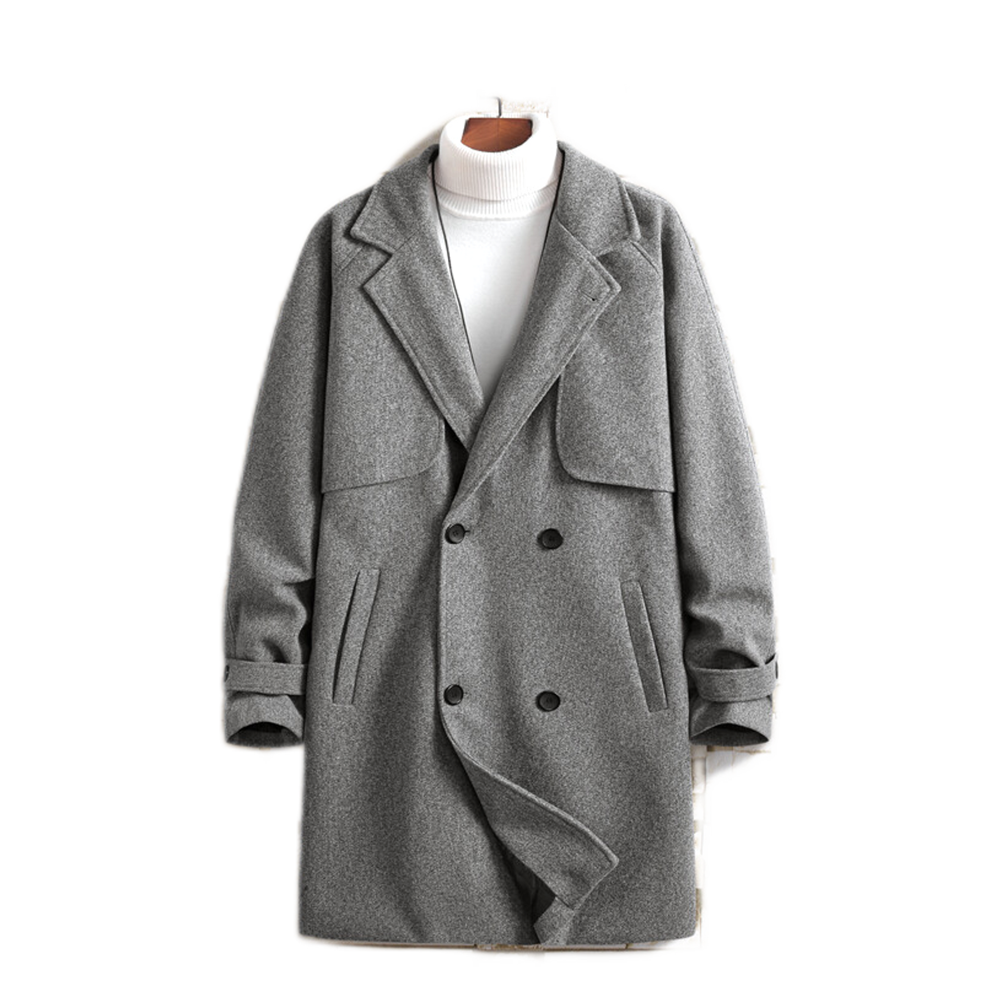 Chaqueta de lana hombre color gris