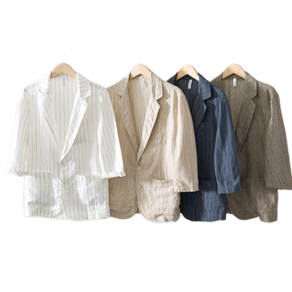 Camisa de lino hombre, manga corta
