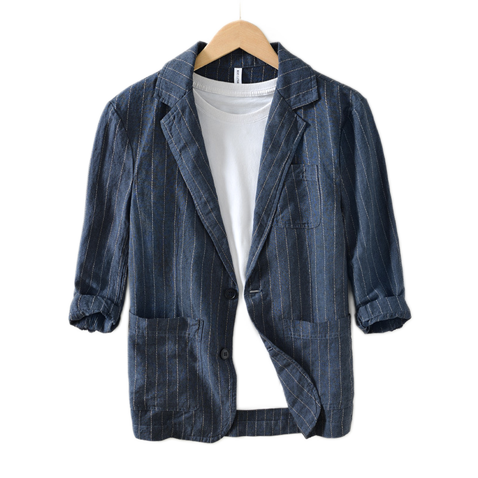 Camisa de lino hombre, manga corta