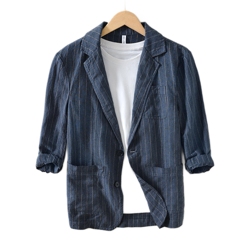 Camisa de lino hombre, manga corta