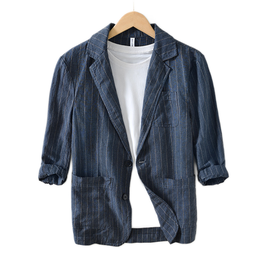 Camisa de lino hombre, manga corta