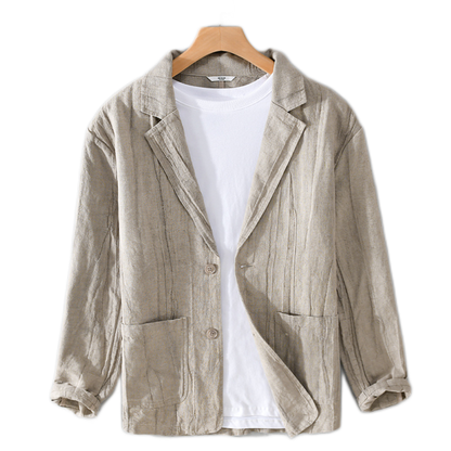 Camisa hombre, manga larga y corte suelto - vista frontal