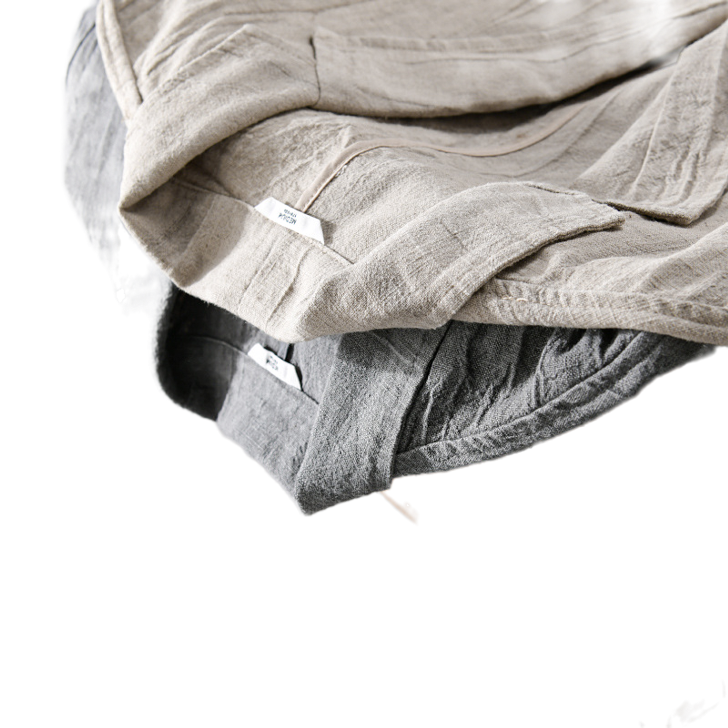 Camisa hombre, manga larga y corte suelto - detalle