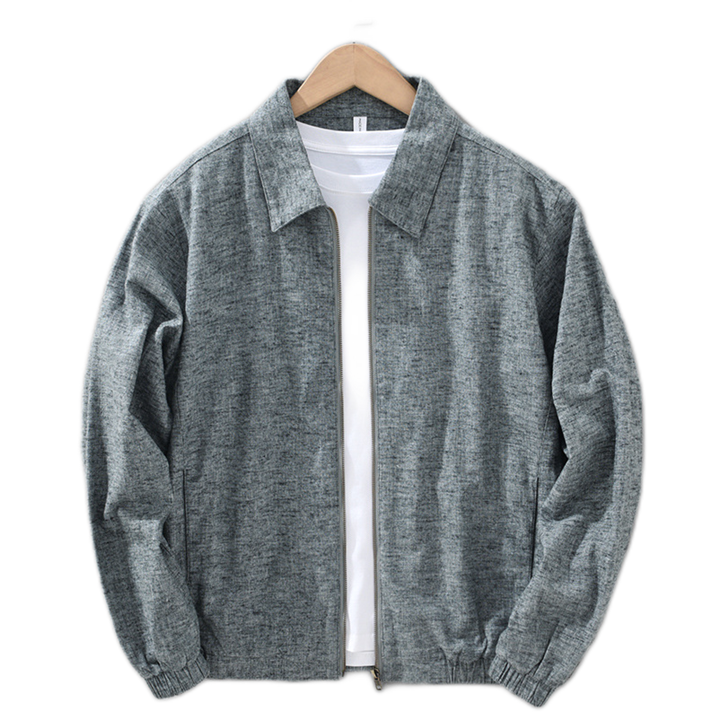 Chaqueta de algodón hombre color gris