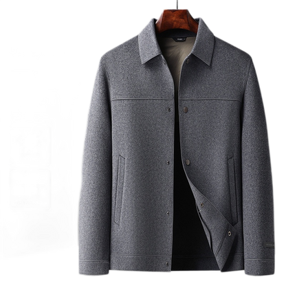 Chaqueta de lana hombre color gris, cruzada