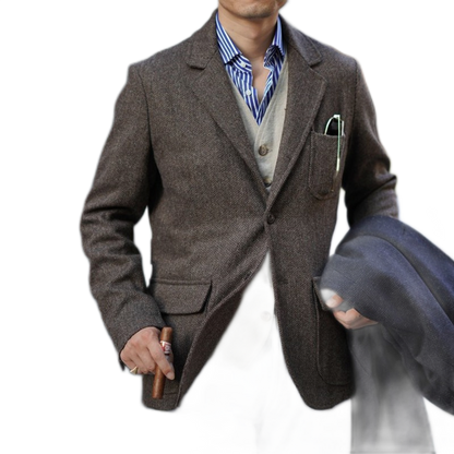 Blazer de lana tweed hombre