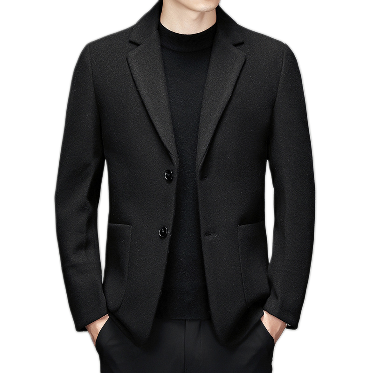 Blazer de lana hombre color negro